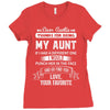 Dear Auntie, Thanks For Being My Aunt Ladies Fitted T-Shirt