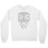 v for vendetta mask guy fawkes cool girls womens cotton t shirt dw01 Crewneck Sweatshirt
