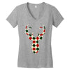 christmas deer Women's V-Neck T-Shirt
