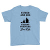 Father and Son Fishing Partners For Life Youth Tee