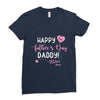 Happy Fathers Day Daddy Ladies Fitted T-Shirt