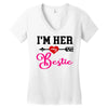 i'm her bestie Women's V-Neck T-Shirt
