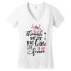 Tough She Be But Little She Is Fierce Women's V-Neck T-Shirt