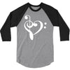 music heart rock baseball jersey 3/4 Sleeve Shirt