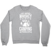 whiskey and camping! Crewneck Sweatshirt