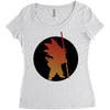Goku Silhouette Women's Triblend Scoop T-shirt