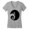 nightmare before christmas black logo Women's V-Neck T-Shirt