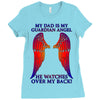 my dad is my angel Ladies Fitted T-Shirt