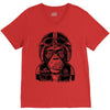 monkey in the motorcycle V-Neck Tee