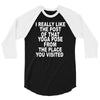 yoga pose post 3/4 Sleeve Shirt