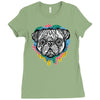 pug face Ladies Fitted T-Shirt
