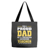 proud dad of a freaking awesome teacher. (yes she bought me this). fat Tote Bags