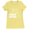 muff diver Ladies Fitted T-Shirt