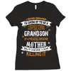 Super Cool Grandson Of A Freaking Awesome Mother Ladies Fitted T-Shirt