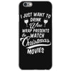 drink wine &amp; watch christmas movies iPhone 6/6s Case