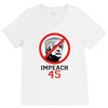 Impeach 45 Stop Trump V-Neck Tee