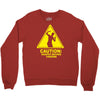caution shapes being thrown printed Crewneck Sweatshirt