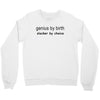 genius by birth slacker by choice t shirt large funny nerd tee slacker Crewneck Sweatshirt