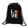 love pumpkin Drawstring Bags