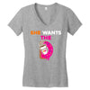She Wants D - Dunkin Donuts Women's V-Neck T-Shirt