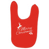 merry christmas flower Baby Bibs