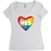 Yes Lgbt Heart Women's Triblend Scoop T-shirt