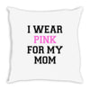 i wear pink for my mom breast cancer Throw Pillow