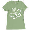 butterfly sticker vinyl Ladies Fitted T-Shirt
