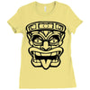 tiki mask hawaiian Ladies Fitted T-Shirt