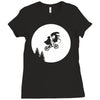 moon alien predator Ladies Fitted T-Shirt