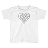 men's love heart outline valentine's day t shirt Toddler T-shirt