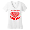 autism mom my heart Women's V-Neck T-Shirt