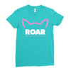 pussy roar - women's march alliance white logo Ladies Fitted T-Shirt