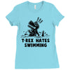 trex hates swimming Ladies Fitted T-Shirt