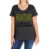 hunting gets me up Ladies Curvy T-Shirt