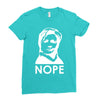 nope Ladies Fitted T-Shirt