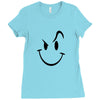 evil acid house smiley smily face mens t shirt Ladies Fitted T-Shirt