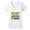 life's a game soccer Women's V-Neck T-Shirt