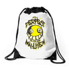 perfect day for mayhem Drawstring Bags
