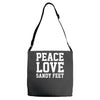 peace. love. sandy feet. Adjustable Strap Totes