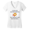 i survived another meeting rectangle Women's V-Neck T-Shirt