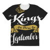 kings are born in september All Over Women's T-shirt