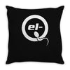 el q white logo Throw Pillow