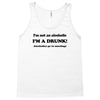 im not an alcoholic im a drunk t shirt x large funny beer pong keg par Tank Top