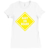 baby on board bumper sticker decal safety cute funny Ladies Fitted T-Shirt