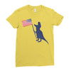 Patriotic T-Rex Ladies Fitted T-Shirt