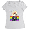 Ceremony of Love with Rainbow Colors Women's Triblend Scoop T-shirt