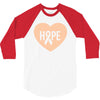 Hope With Heart 3/4 Sleeve Shirt