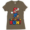run, mario run Ladies Fitted T-Shirt