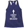obey the beard funny Racerback Tank